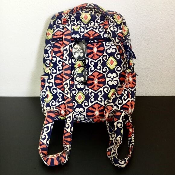 Vera Bradley Backpack HTF Sun Valley Large Zip Travel Pockets Adjustable Strap - Picture 7 of 12